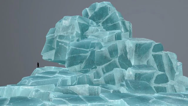 Ice rocks 3D Model .c4d .max .obj .3ds .fbx .stl .blend