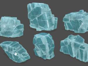 Ice rocks 3D Модель