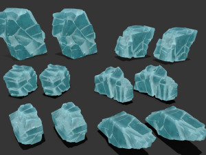 Ice rocks 3D Модель