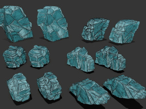 Ice rocks 3D Модель
