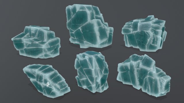 Ice rocks Modelo 3D .c4d .max .obj .3ds .fbx .stl .blend