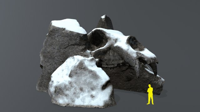 Skull gate 3D 모델 .c4d .max .obj .3ds .fbx .stl .blend 