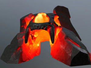 Lava skull gate 3D Model