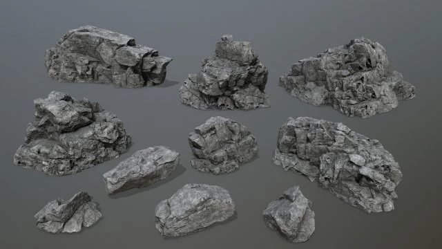 Rocks 3D Model .c4d .max .obj .3ds .fbx .stl .blend 