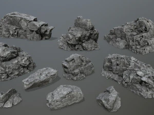 चट्टानों 3D मॉडल