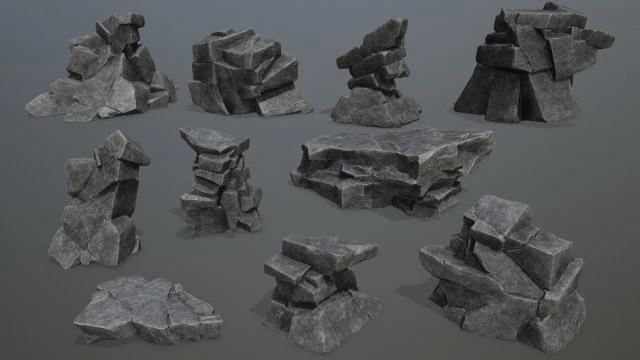 Rocks 3D Model .c4d .max .obj .3ds .fbx .stl .blend