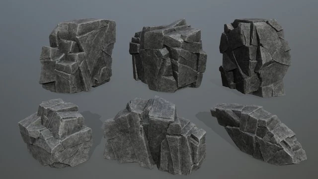 Rocks 3D Model .c4d .max .obj .3ds .fbx .stl .blend 