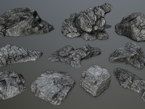 Cliff rocks Model 3D