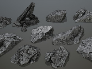 Cliff rocks 3D Model