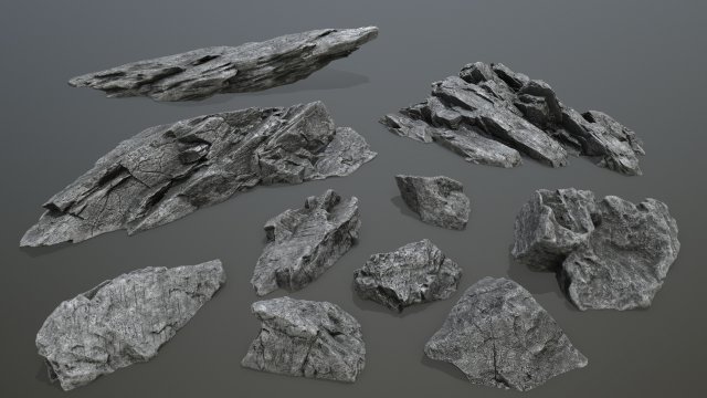 Cliff rocks Modèle 3D .c4d .max .obj .3ds .fbx .stl .blend 