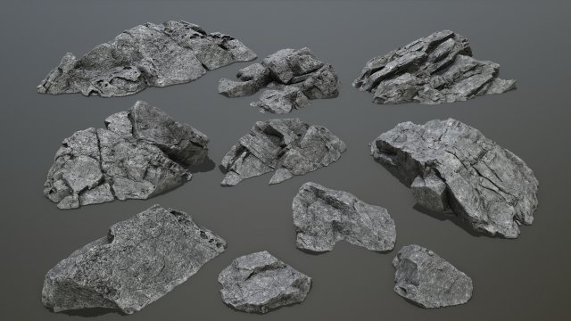 Cliff rocks 3D मॉडल .c4d .max .obj .3ds .fbx .stl .blend 
