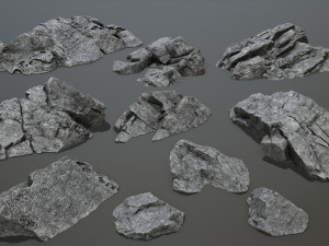 Cliff rocks 3D Model