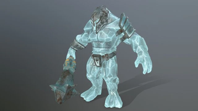 Ice monster 3D Model .c4d .max .obj .3ds .fbx .stl .blend