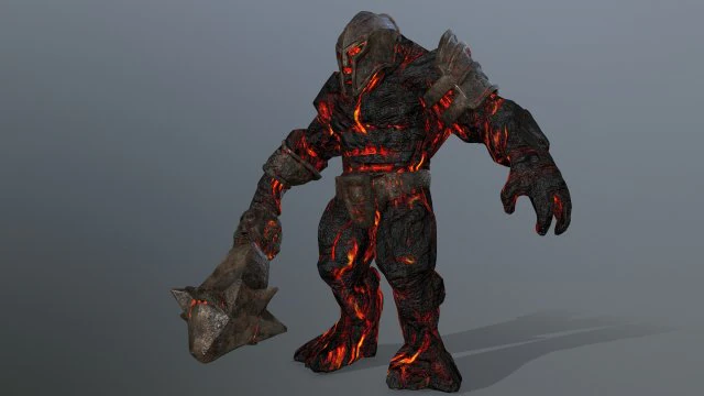 Lava monster 3D Model .c4d .max .obj .3ds .fbx .stl .blend 