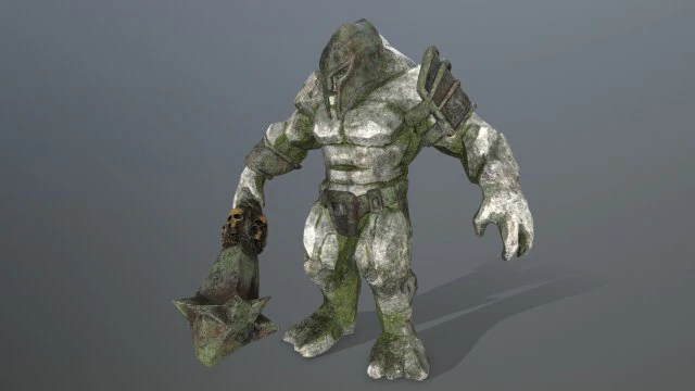 Rock monster 3D Model .c4d .max .obj .3ds .fbx .stl .blend 