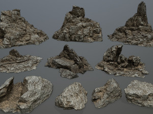 Desert rock set Model 3D
