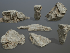Desert rocks 3D Model