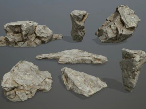 Desert rocks 3D Model