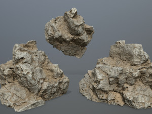 Desert rock set Modello 3D