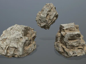 Desert rock set 3D Model