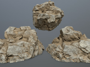 Desert rock set Modello 3D