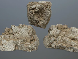 Desert rock set 3D Model