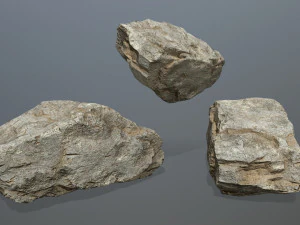 Desert rock set 3D Model