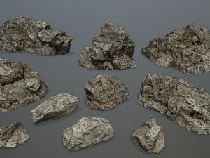 Desert rock set Modello 3D
