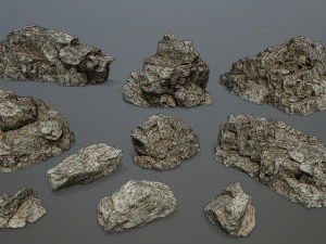 Desert rock set 3D Model