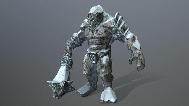 Snow monster 3D Model .c4d .max .obj .3ds .fbx .stl .blend 