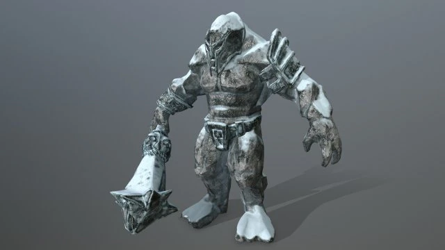 Snow monster 3D Model .c4d .max .obj .3ds .fbx .stl .blend 