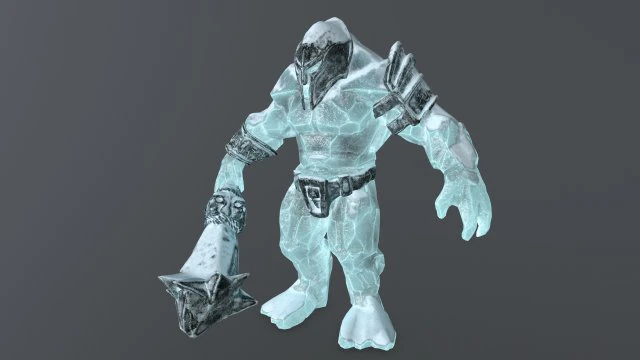 Ice monster 3D Model .c4d .max .obj .3ds .fbx .stl .blend 