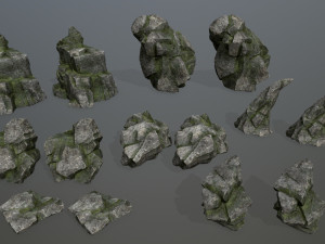 Forest rocks Modelo 3D
