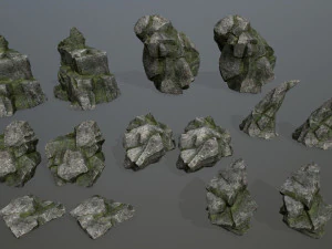 Forest rocks 3D Model
