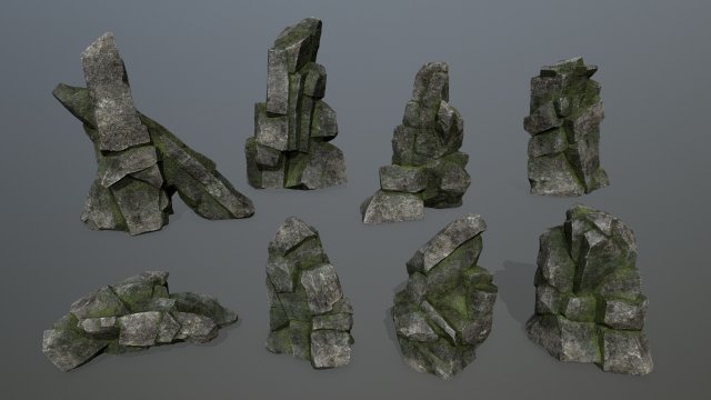 Cliff rocks 3D-Modell .c4d .max .obj .3ds .fbx .stl .blend 