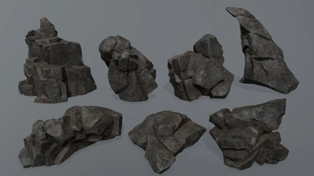 Skały klifowe Model 3D .c4d .max .obj .3ds .fbx .stl .blend 