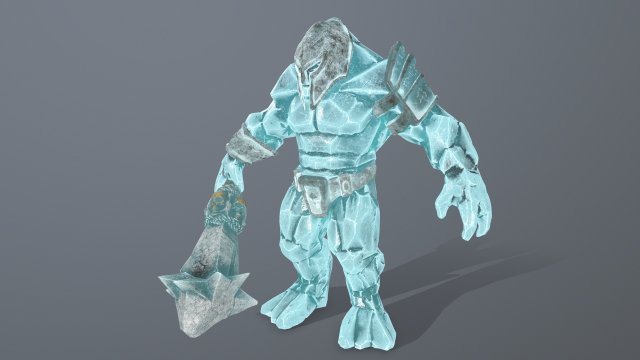 Ice monster 3D Model .c4d .max .obj .3ds .fbx .stl .blend