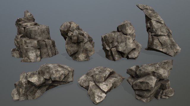 Desert rock 3D 모델 .c4d .max .obj .3ds .fbx .stl .blend