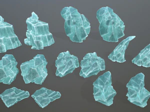 Rochas de gelo Modelo 3D