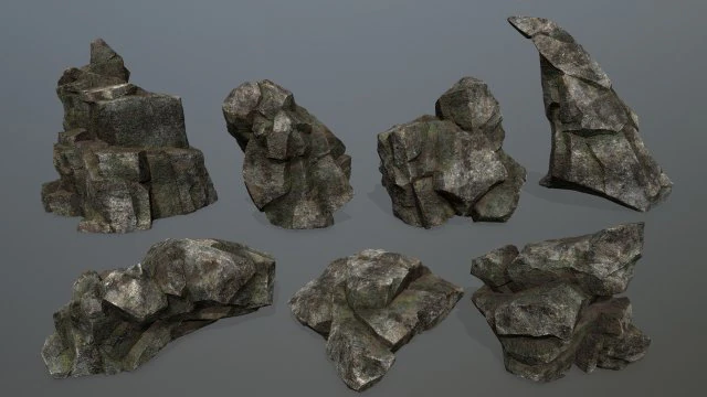 Rocks 3D Model .c4d .max .obj .3ds .fbx .stl .blend 