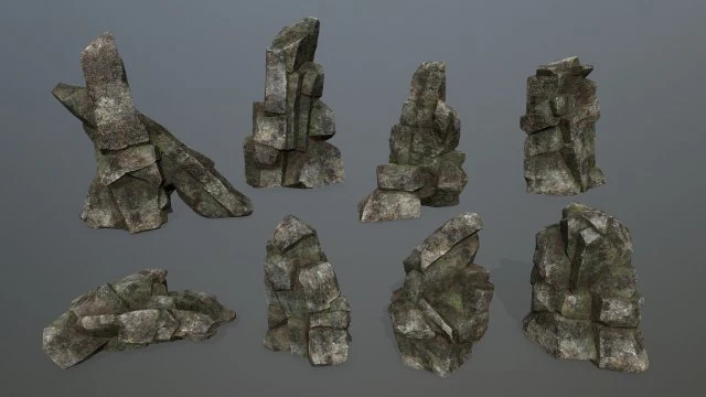 Rocks 3D Model .c4d .max .obj .3ds .fbx .stl .blend