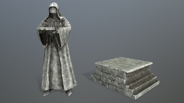 Statue 3D Model .c4d .max .obj .3ds .fbx .stl .blend 