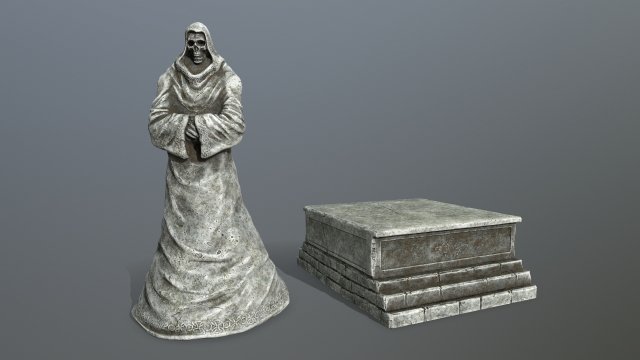 Statue 2 Model 3D .c4d .max .obj .3ds .fbx .stl .blend 