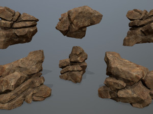 Desert rock set Modelo 3D