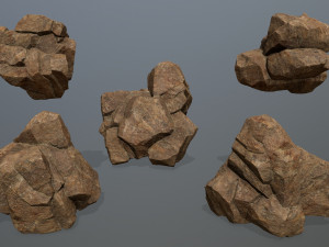 Desert rock set Modelo 3D
