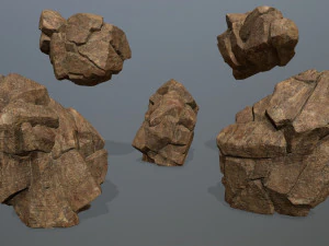 Desert rock set 3D Model