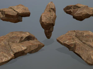 Desert rock set 3D Model