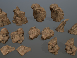 Desert rock set Modelo 3D