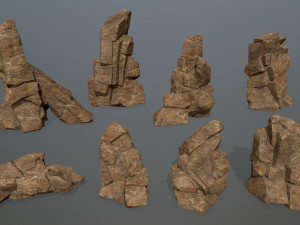 Desert rock set 3D 모델