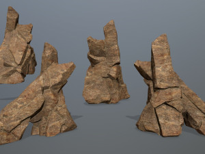 Desert rock set 3Dモデル